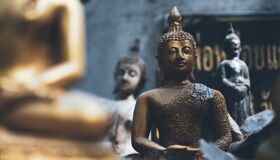 Golden Buddhist Statues in Thailand